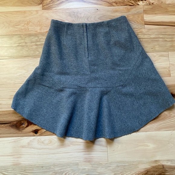 Madewell Flip Hem Gray Skirt - Picture 6 of 7